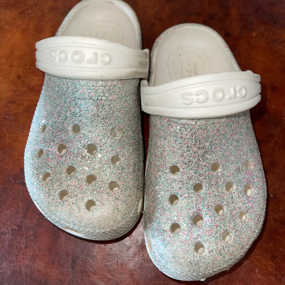 Girls Sparkly Crocs